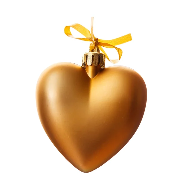 Decorazione cuore oro — Foto Stock