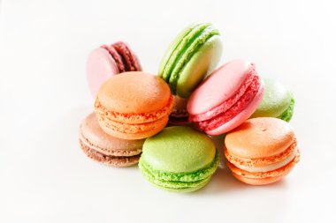 renkli Fransızca macaroons