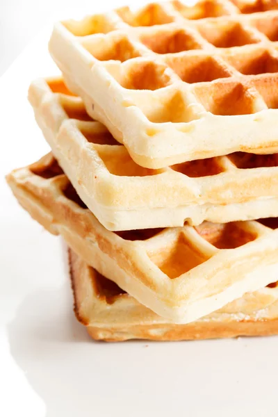 Belgium waffles with jam — Stock Photo, Image