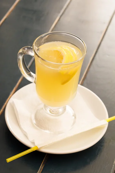 Lemon tea with ginger — Stock Photo, Image