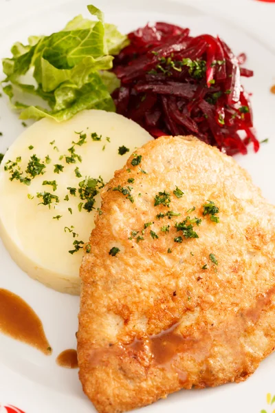 Chicken fillet with mashed potato — Stock Photo, Image