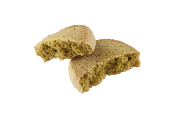 Galleta sabrosa con té verde — Foto de Stock