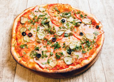 lezzetli İtalyan pizza