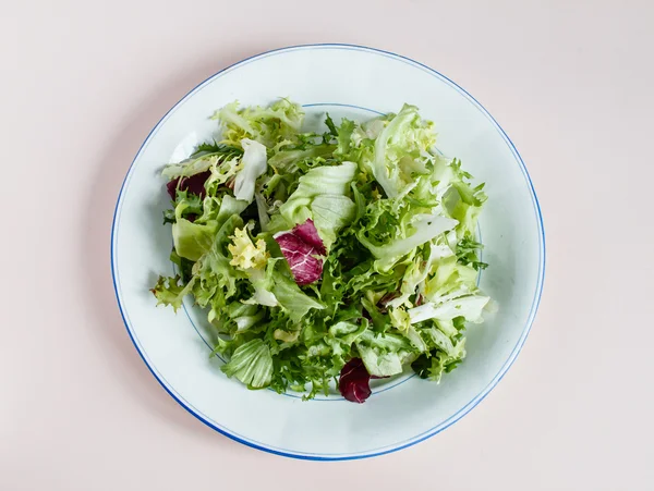 Salada verde em prato — Fotografia de Stock