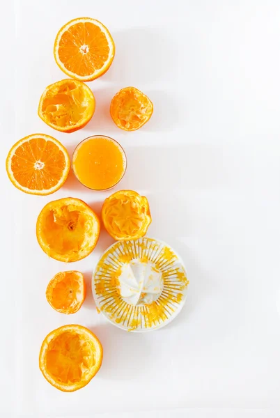 Café da manhã saudável com laranjas — Fotografia de Stock