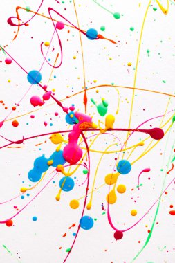 renkli parlak mürekkep sıçraması