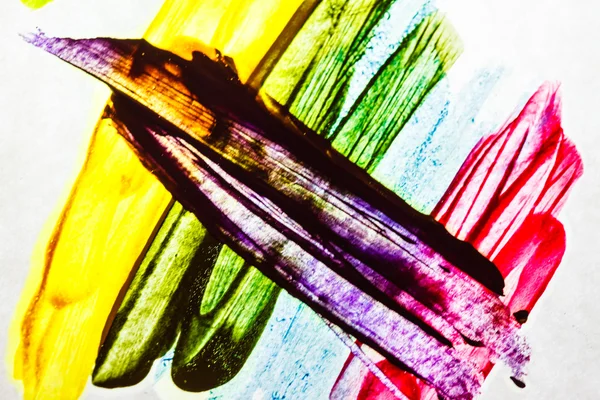 Pinceladas de cor close-up — Fotografia de Stock