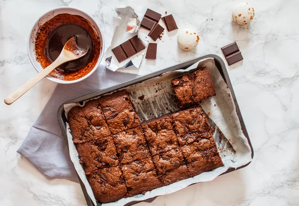 Brownie σοκολάτας πίτα — Φωτογραφία Αρχείου
