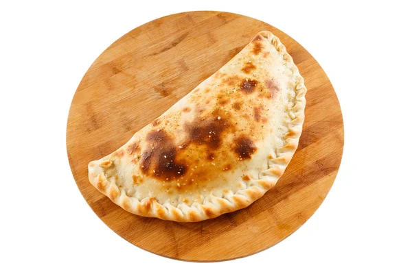 Calzone pizza on white — Stock Photo, Image