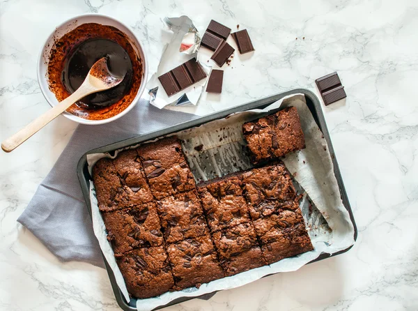 Brownie σοκολάτας πίτα — Φωτογραφία Αρχείου
