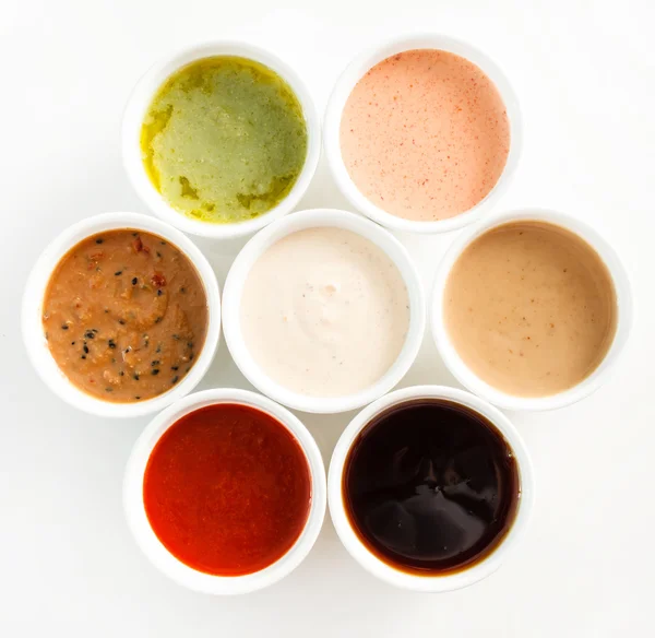 Different kinds of sauces — Stock Photo, Image