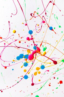 renkli parlak mürekkep sıçraması