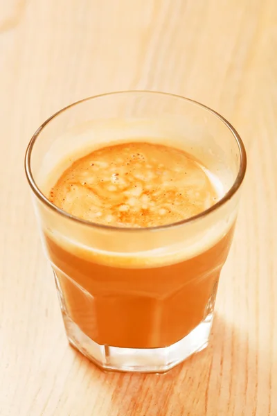 Cocoa in the glass mug — Stock Photo, Image