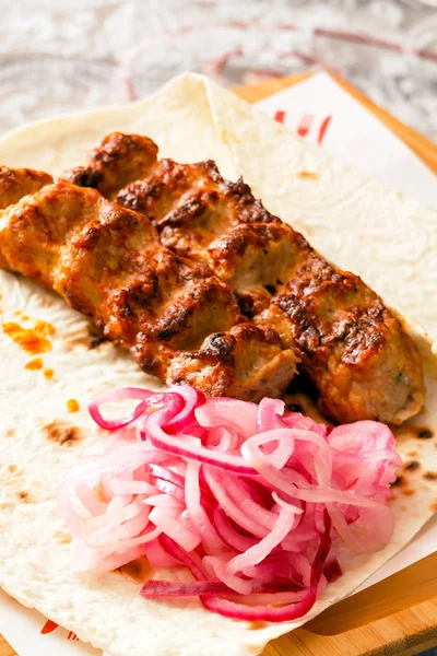 Gegrilde kebab vlees — Stockfoto