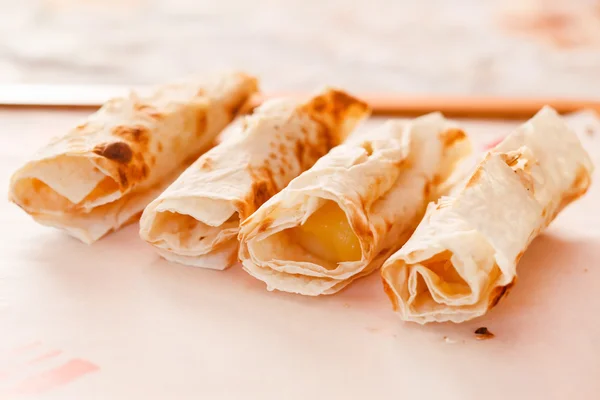 Lavash with cheese suluguni — Stock Photo, Image