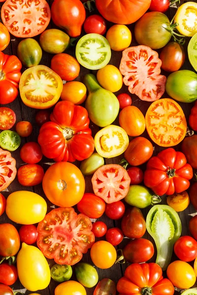 Tomates coloridos closeup — Fotografia de Stock