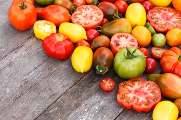 Colorful tomatoes closeup — Stock Photo, Image