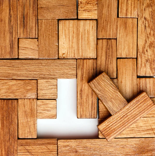 Juego de rompecabezas de madera — Foto de Stock