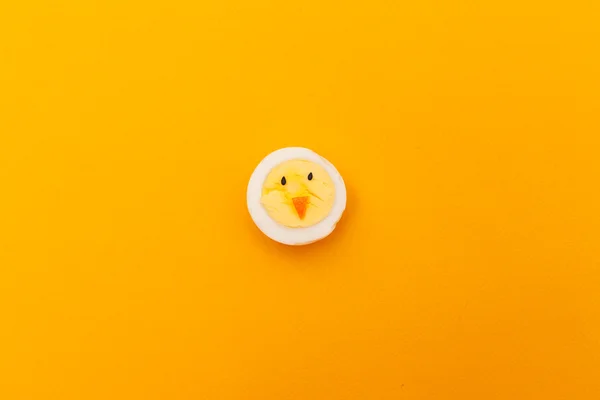 Egg as funny face — Stock Photo, Image