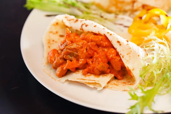 Frittelle con carne di manzo — Foto Stock