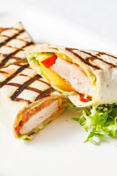 Chicken wrap sandwich — Stock Photo, Image