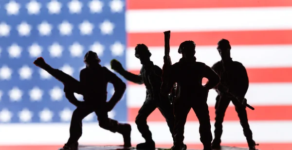 Солдаты-игрушки США — стоковое фото
