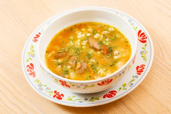 Вегетаріанські суп з грибами — стокове фото