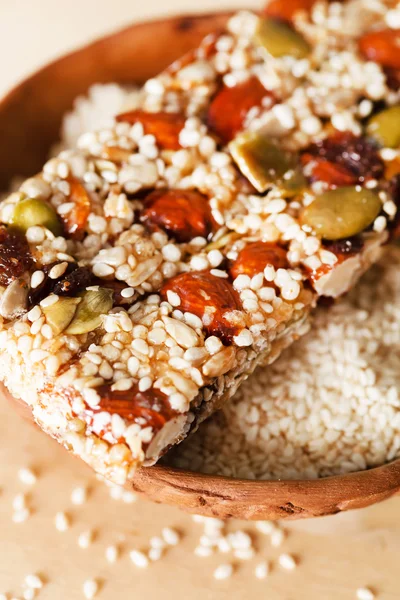 Granola bar on table — Stock Photo, Image