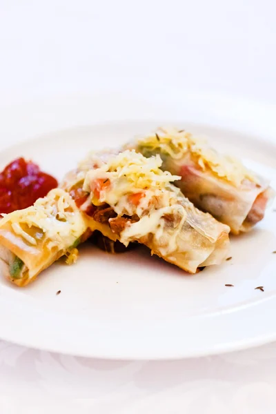 Rotoli di primavera fritti — Foto Stock