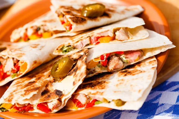 Chicken tacos on table — Stock Photo, Image