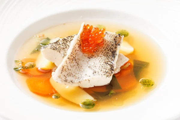 Minestra di pesce con verdure — Foto Stock