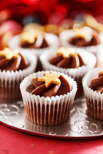 Noel çikolata cupcakes — Stok fotoğraf