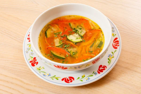 Vegetarisk Soppa i skål — Stockfoto