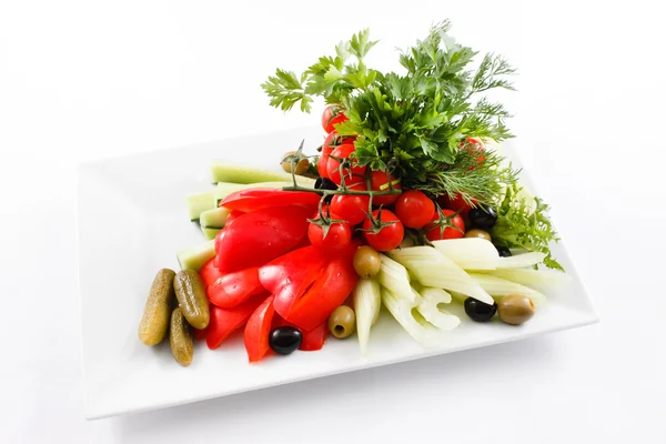 Świeże warzywa zakąska — Zdjęcie stockowe