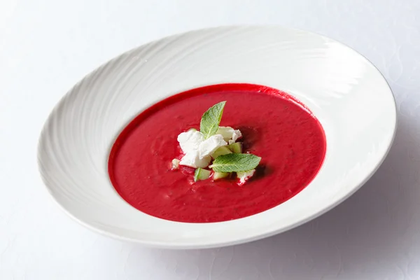 Sopa de remolacha y tomate — Foto de Stock