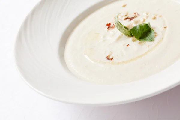Cream soup with parsley — Stock Photo, Image