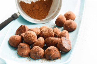 lezzetli çikolata truffles