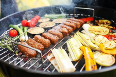 sebze ve ızgara kebap