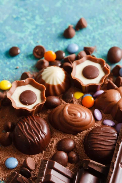 Chocolade zoete snoepjes — Stockfoto