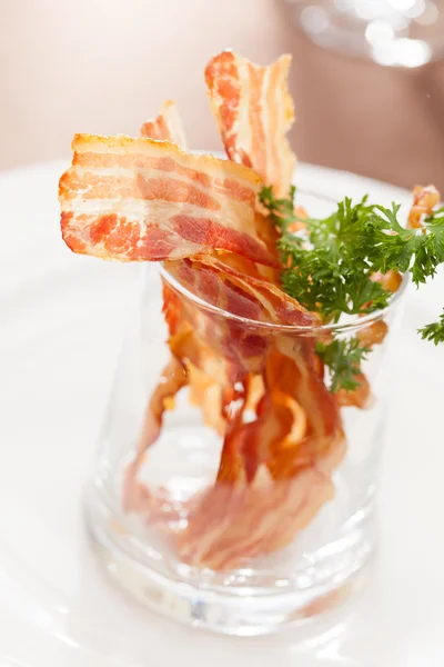 Bacon grasso cotto — Foto Stock