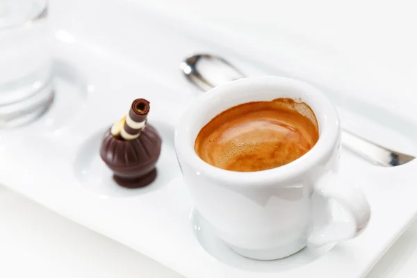 Šálek espresso closeup — Stock fotografie