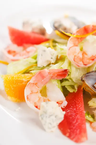 Insalata di frutti di mare con gamberi — Foto Stock