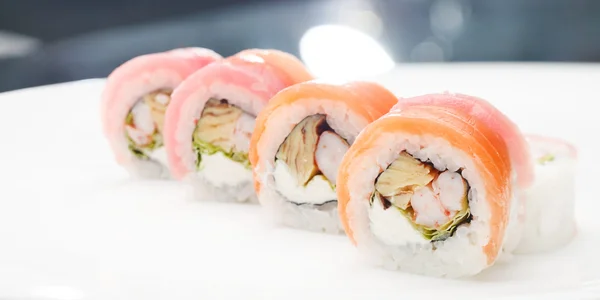 Tasty sushi rolls — Stock Photo, Image