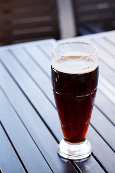 Glass of dark beer