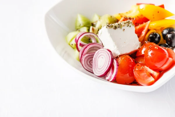 Greek salad in bowl — Stock Photo, Image