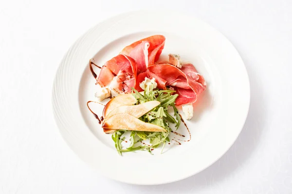 Salad with ham and lettuce — Stock Photo, Image