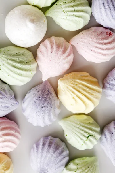 Pastel gekleurde meringue — Stockfoto