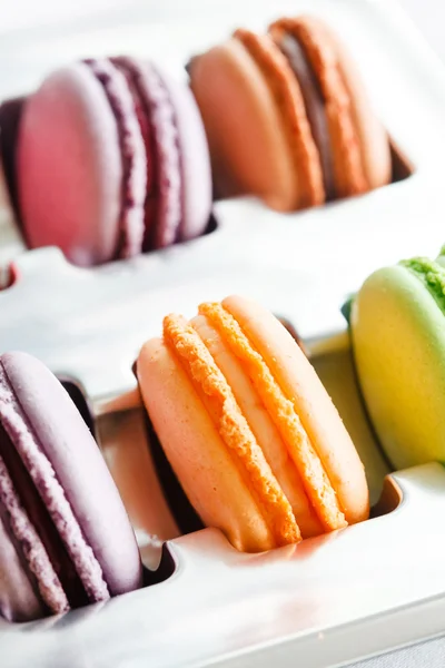 Renkli Fransızca macaroons — Stok fotoğraf