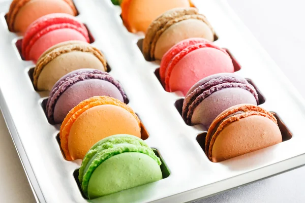 Renkli Fransızca macaroons — Stok fotoğraf