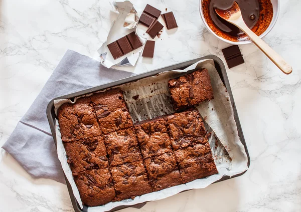 Gustoso brownie al cioccolato — Foto Stock